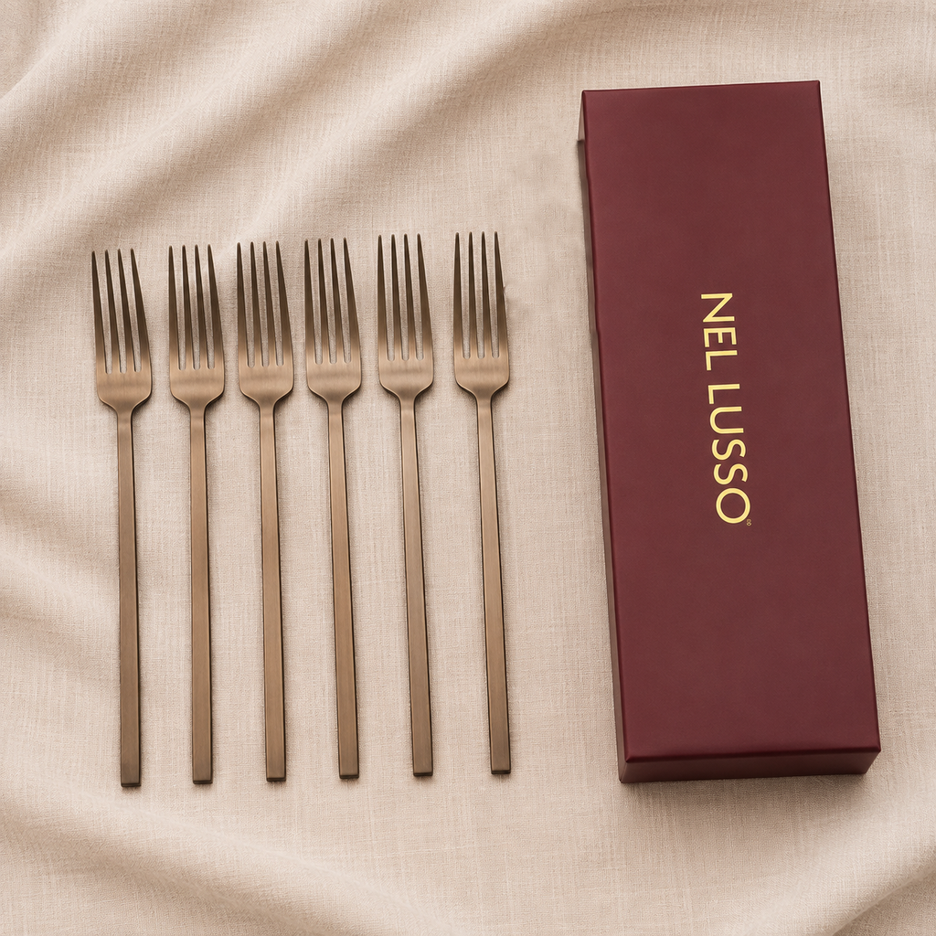 NEW Otto Dessert Fork Set of 6 Antique Bronze  - Pre order for November