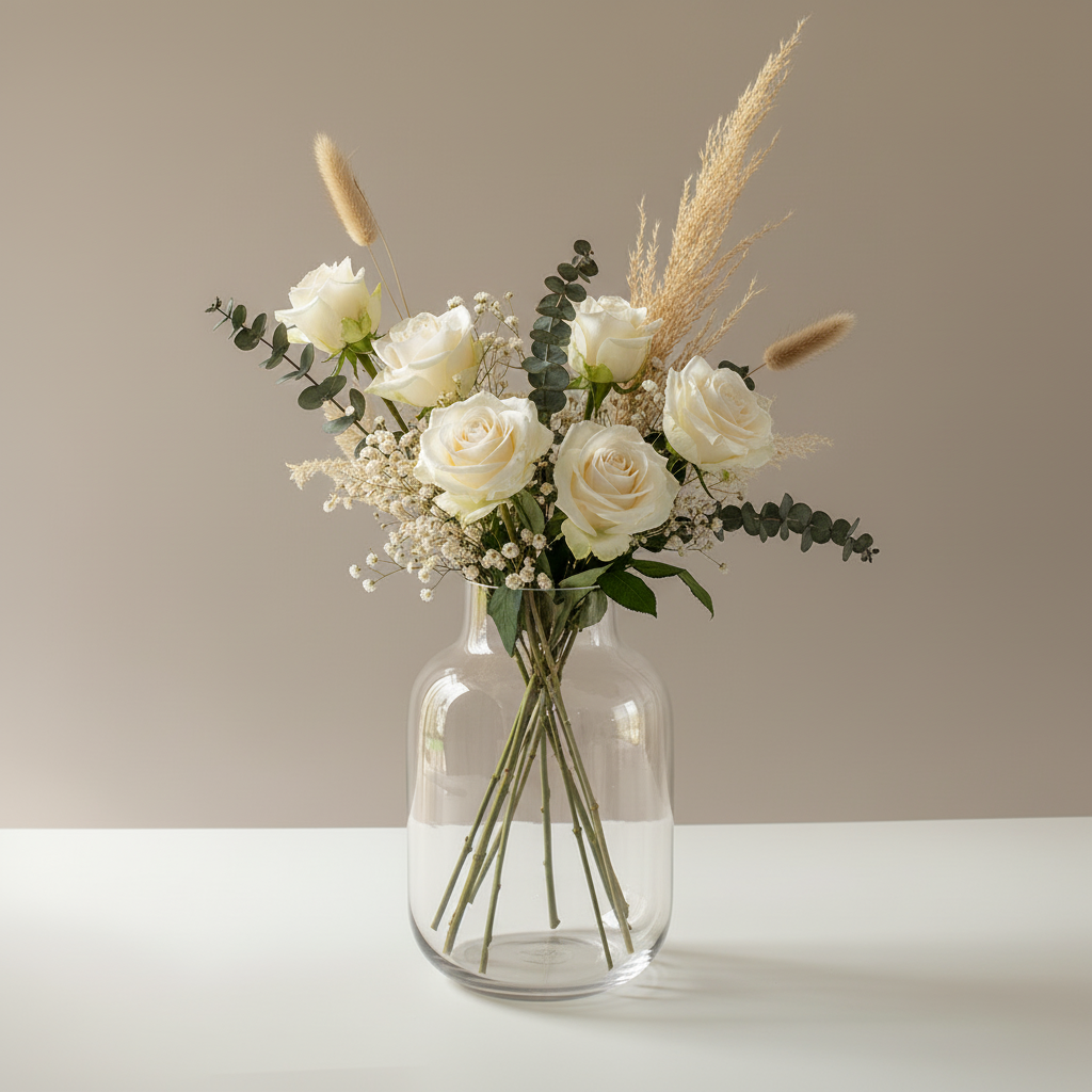 Glass Vase Large Medium 25cm