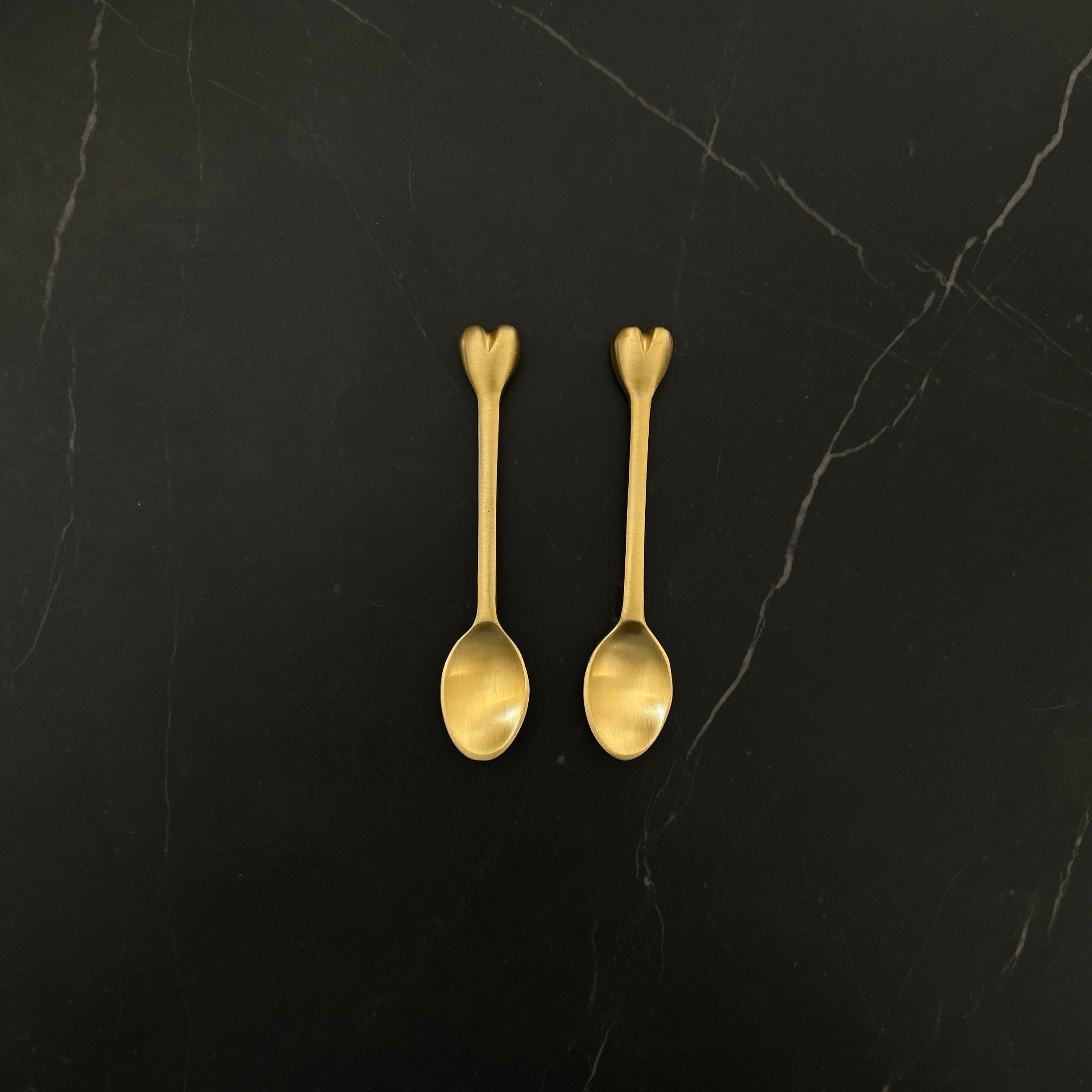 Heart Teaspoon-  Brass